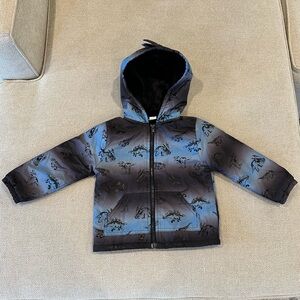 Toddler Boy 2T Dino Hooded Fleece Lined Jacket